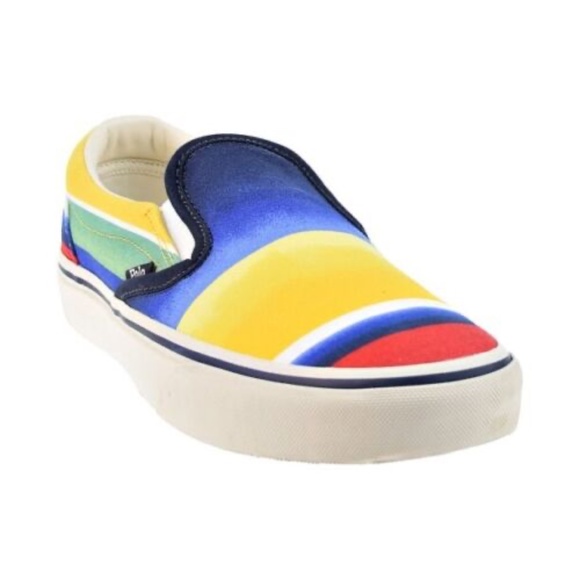 NEW Mens Polo Ralph Lauren Keaton Slip On Sneaker OMBRE Shoes multi colored NIB - Picture 3 of 6